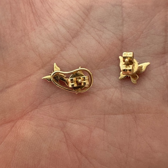 14k Gold and Diamond Butterly Crawlers - SOLD AS A PAIR. - Picture 6 of 10